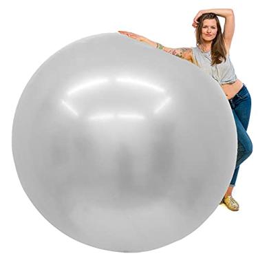 Imagem de TILCO BALLOONS | Balões gigantes de prata jumbo de 182 cm | Pronto para inflar com ar, hélio ou encher com água | Decore seu aniversário, formaturas, eventos ou casamentos | Balão para entrar