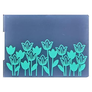 Imagem de DDOUJOY Flores folhas tulipas fundo dente-de-leão pastas de plástico em relevo para fazer cartões, scrapbooking e outros artesanatos em papel 2212092 (1)