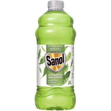 Imagem de Desinfetante sanol extratos naturais hortela e salvia 2l