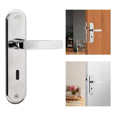 Imagem de Fechadura Porta Interna Completa Sala Quarto Silvana Italy Cor Cromado