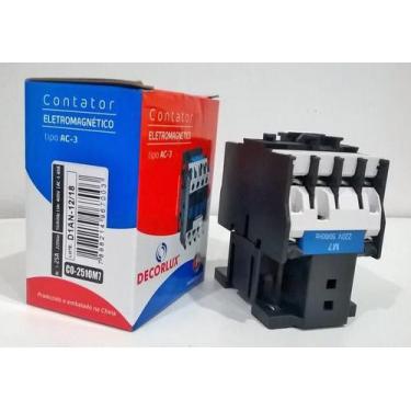 Imagem de Contator Eletromagnético AC 25a 220Vac CO-2510M7 Dercorlux - DECORLUX