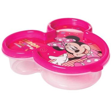 Imagem de Pote Porta Lanche Minnie Escola Passeio Infantil 320ml - Plasutil