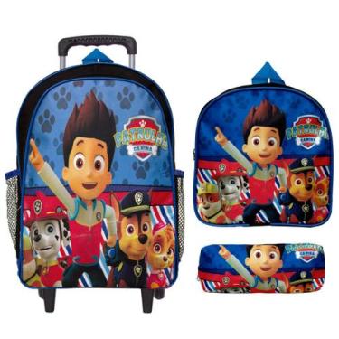 Imagem de Bolsa Escolar Menino Patrulha Canina Rodinhas Lançamento - TOYS 2U