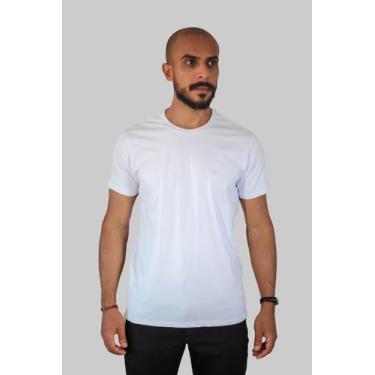 Imagem de Camiseta Básica Masculina Mr Lions Branca 100% Algodão Luxo, Branco, M