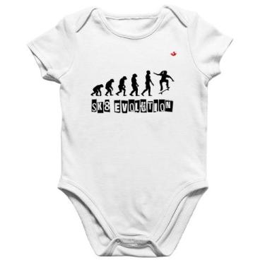 Imagem de Body Bebê Algodão SK8 Evolution Girl - Foca na Moda, Branco, P