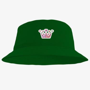 Imagem de Chapéu Bucket Hat Estampado Coroa - MP Moda Masculina, Único, Verde es