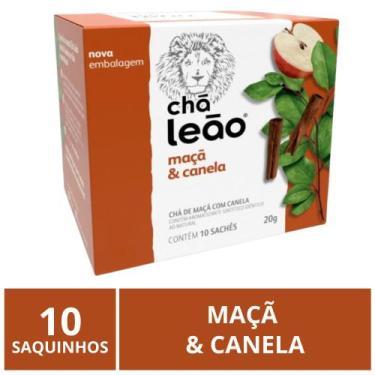 Imagem de Chá Leão Premium, Maçã e Canela, 10 saquinhos