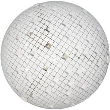 Imagem de Plafon Moderno Solaris Vidro Curvo Tema Mini Xadrez 300mm - CM GLASS -
