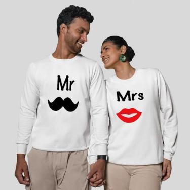 Imagem de Kit 2 Blusas Frio Moletom Careca Sem Capuz Casal Namorados Mrs - MP Mo