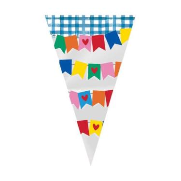 Imagem de Cone para Festa - Arraiá - 17,5x29,5cm  - 50 unidades - Cromus - Rizzo