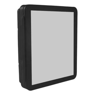 Imagem de Armario Banheiro com Espelho Embutir Sobrepor Plasbohn Preto