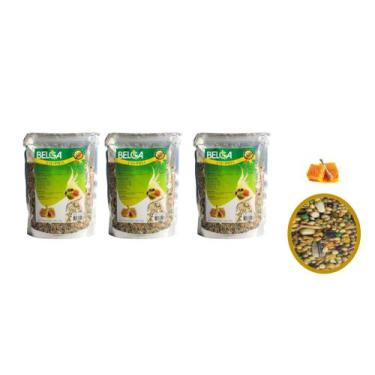 Imagem de 4 Rações Mistura para Passarinhos / Pássaro Calopsitas Mel 500g - Belg