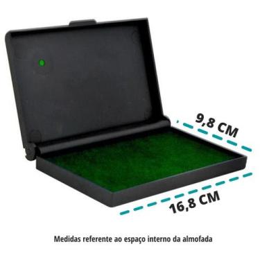 Imagem de Almofada de Carimbo Grande N4 Verde 16,8 x 9,8cm - Radex