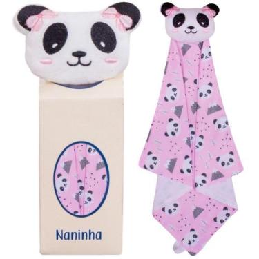 Imagem de Naninha para Bebê Ursinho Panda Rosa - Miguel Baby
