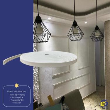 Imagem de Boiserie Moldura Roda Meio Eva Autoadesivo e Flexível Terra 2,5cm x 8m