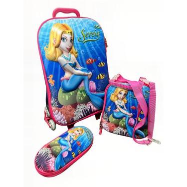 Imagem de Mochila Escolar com Lancheira e Estojo Sereia - Dubai