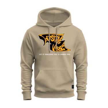 Imagem de Moletom Lostimile Blusa De Frio Com Capuz Tecido Macio - Nexstar, Bege
