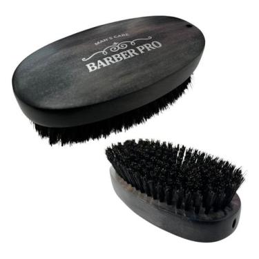 Imagem de Escovinha De Madeira Oval Para Barba E Cabelo Barber Pro