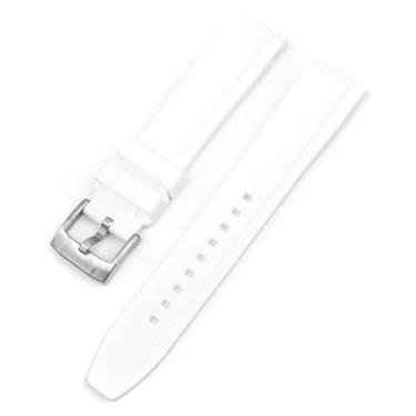 Imagem de Sunnyson Pulseira de relógio macia compatível com Casio duro, pulseiras de silicone de 22 mm compatíveis com Casio MDV106-1AV 200 M WR Relógio de mergulho preto (MDV106-1A) para homens e mulheres