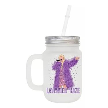 Imagem de Caneca Com Canudo Taylor Swift Mason Jar Lavender Haze