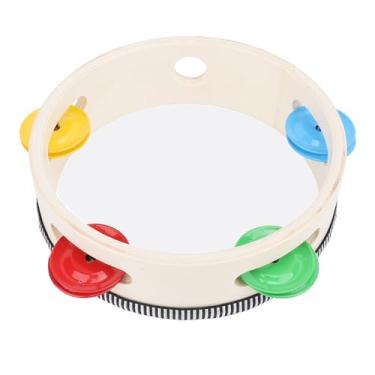 Imagem de Pandeiro, Tamborim Portátil, Instrumento de Percussão Educacional Musical para Crianças e Adultos (6 polegadas)