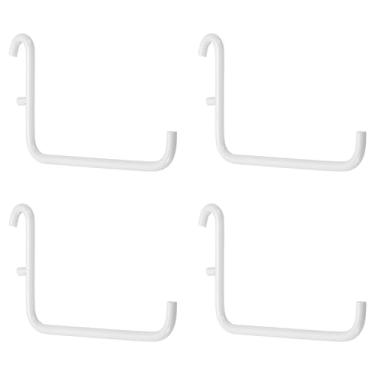 Imagem de HARFINGTON 4 peças ganchos estilo G para quadro de pegboard 9,5 cm em forma de L gancho de armazenamento para quadro de pegboard acessórios de pendurar montagem na parede organizar ferramentas de