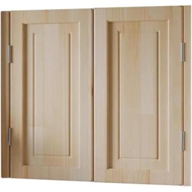 Imagem de Porta de balanço de madeira maciça Saloon Door Interior Butler Counter Fence Half Waist Door Inclui dobradiças de mola para cozinha, loja, entrada, pub, porta divisória, cor de madeira, largura da