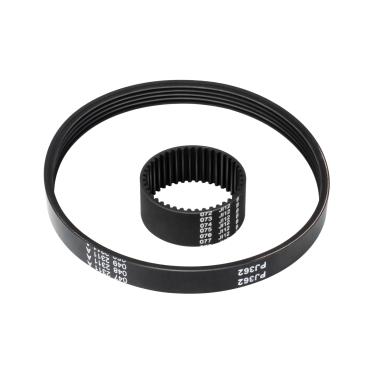 Imagem de Dimakung Correia de acionamento de pá de neve elétrica para soprador de neve Earthwise SN70016 SN74014, kit de correia de remoção de neve inclui correia de transmissão helicoidal e correia dentada do