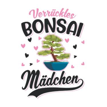 Imagem de Bonsai Notizbuch: Verrücktes Bonsai Mädchen Bonsaibaum / 6x9 Zoll / 120 karierte Seiten