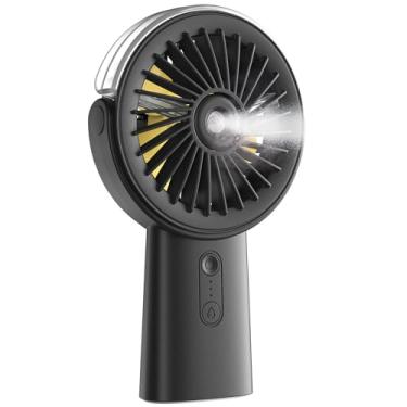 Imagem de Otlonpe Ventilador de Névoa Ventilador Portátil com Névoa, 4000 Mah Ventilador de Mão Recarregável com Bateria Ventilador de Spray de Água Mister, Ventilador Portátil Pequeno para (Pequeno, Preto)