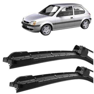 Imagem de Par Palheta Limpador Parabrisa Fiesta 1996 1997 1998 1999 2000 2001 2002 Silicone Tipo Gancho