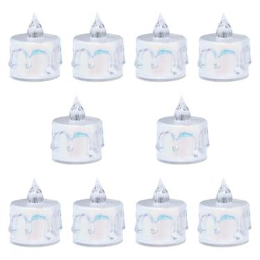 Imagem de XLWLLNJ Vela falsa eletrônica de led sem, vela transparente de natal, pilar de led, luz de chá para feriado e aniversário, 3.6x5cm