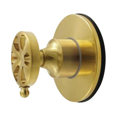 Imagem de Kingston Brass KS4037RX Belknap Válvula de desvio de seis vias de manípulo único com kit de acabamento, latão escovado