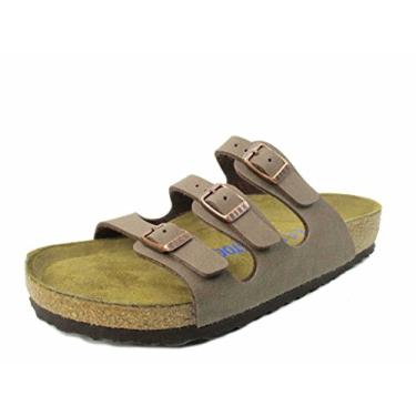 Imagem de Birkenstock Sandália feminina Florida Birko-Flor, Mocha Birkibuc, 8-8.5