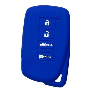 Imagem de Capa de silicone para chaveiro, protetor de chave remoto adequado para GS 450h 300 200t is 350 AWD 300 200t 250 500 RX 450h 350 450hL 350L RC 350 300 AWD 200t ES350 300h, 4 botões Protetor de capa ob