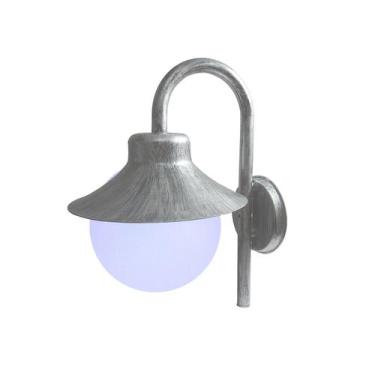 Imagem de Arandela Colonial São Paulo Antigo 228 Globo de Polietileno Prata Velh