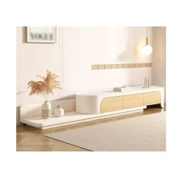 Imagem de Armário de TV Armário de tv simples e moderno, casa, sala de estar, pequeno apartamento, armário retrátil, mesa de centro, combinação de armário de tv Armário de mídia