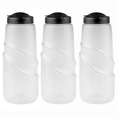 Imagem de Kit 3 Jarra Garrafa De Água Suco Geladeira Tampa Higiênica 1 Litro (Preto)