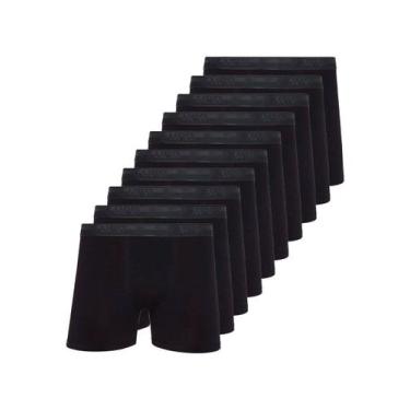 Imagem de Kit com 10 Cuecas Boxer Lupo 784-017, Preto, G