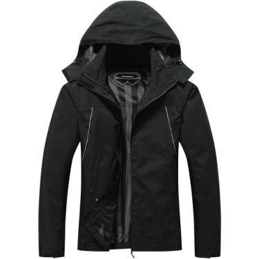 Imagem de Casaco de Chuva Feminino MOERDENG - Impermeável e Leve - Preto