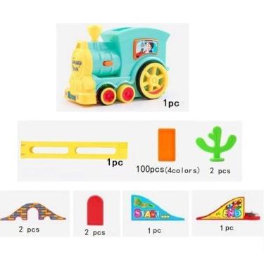 Imagem de Trem de Brinquedo Domino de Plástico Clássico - Para Crianças