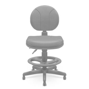 Imagem de Cadeira Caixa Executiva Back System Sem Braço Courvin Preto - Plaxmetal