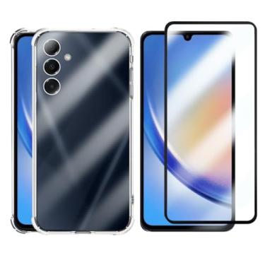 Imagem de Kit Capinha Capa Antiqueda Compatível com Samsung Galaxy A34 + Película de Vidro 3D