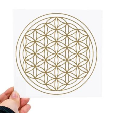 Imagem de Placa Grafico Flor da Vida PVC 15x15cm - Radionica Radiestesia - Dhone