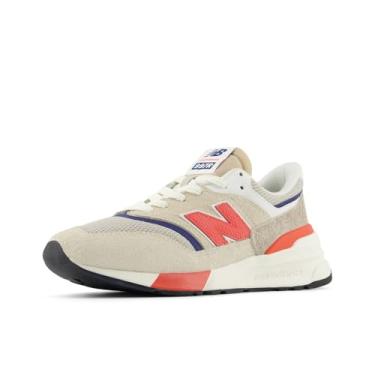 Imagem de New Balance Tênis unissex adulto 997r V1, Linho/vermelho explosão, 6.5 Women/5 Men