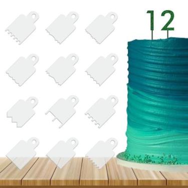 Imagem de Kit Mini Espátulas Decorativa Acrílico Para Bolo 12 Unidades - Levolpe