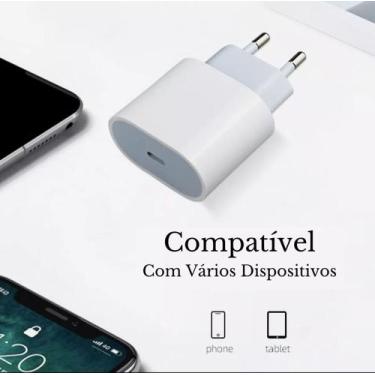 Imagem de .Carregador Compativel Para Iphone Original Fonte Turbo USB-C 20w X,Xr