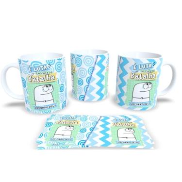 Imagem de Caneca de Porcelana Personalizada Com Frases Engraçadas, Divertidas e Deboche P22 (É luta em cima de batalha)