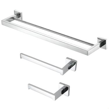 Imagem de SOFTINOX Kit de Acessórios para Banheiro em Aço Inox, 3 Peças - Cromado