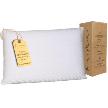 Imagem de Kama Travesseiro Viscoelástico Premium - Original Coolfoam® Gomos - com Capa Ultrasoft Removível, Hipoalegênico AllergyFree®